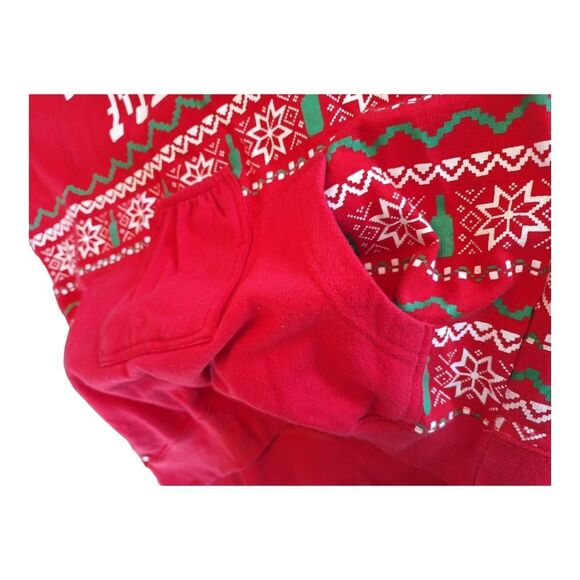 Spencers Beer Me Ugly Christmas Hoodie Unisex Medium Cotton Blend Red Green - Picture 8 of 13